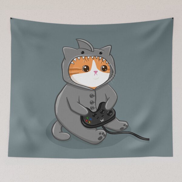 Item preview, Gamer Kitty designed and sold by KilkennyCat Art.