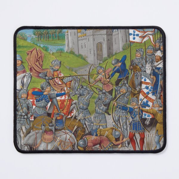 Item preview, Medieval battle painting with knights and archers. designed and sold by Luggnagg.