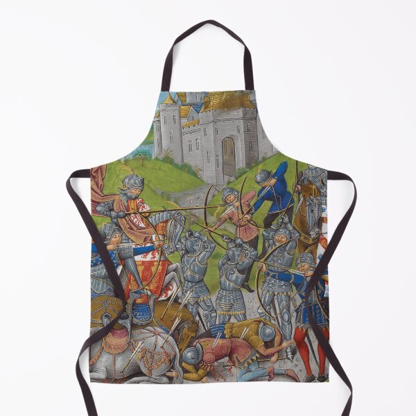 Item preview, Medieval battle painting with knights and archers. designed and sold by Luggnagg.