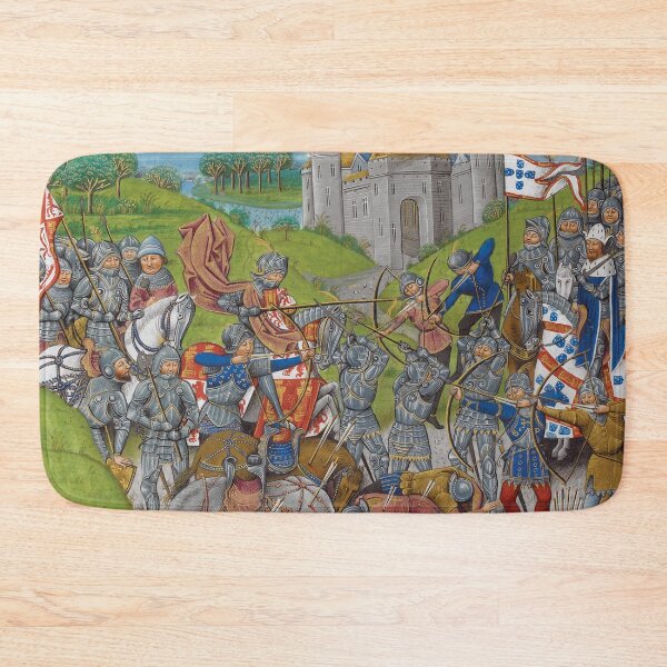 Item preview, Medieval battle painting with knights and archers.  designed and sold by Luggnagg.