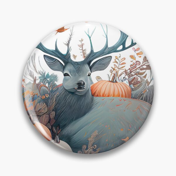 Item preview, Cute Deer in a Pumpkin Patch designed and sold by VisualAffects.