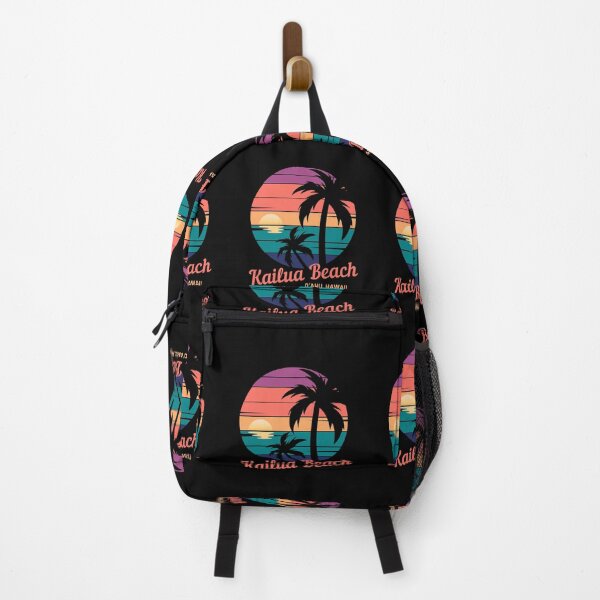 Item preview, Vintage Hawaii Surfing Label, Kailua Beach - Located on Oahu, Hawaii, gentle waves, turquoise water, vintage sunsets designed and sold by Sun Sand & Sea Art.