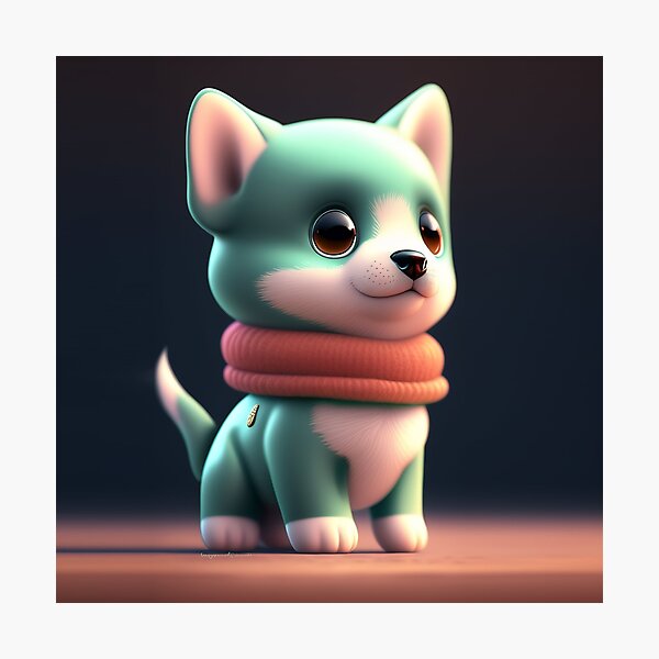 Item preview, Lindo perro azul Akita designed and sold by ChibiMavis.