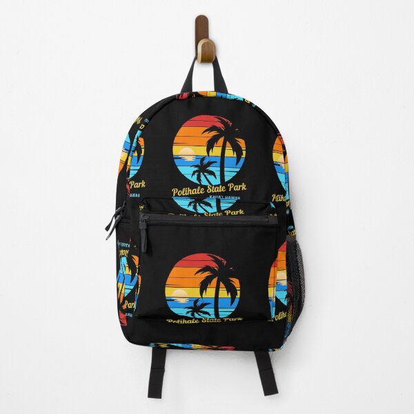 Item preview, Vintage Hawaii Surfing Label, Polihale State Park - Located on Kaua'i, Hawaiian Sunset designed and sold by Sun Sand & Sea Art.