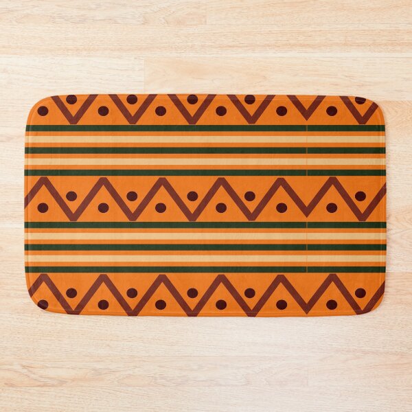 Item preview, African Mustard Black Dark Red Print Pattern designed and sold by aprilsims.