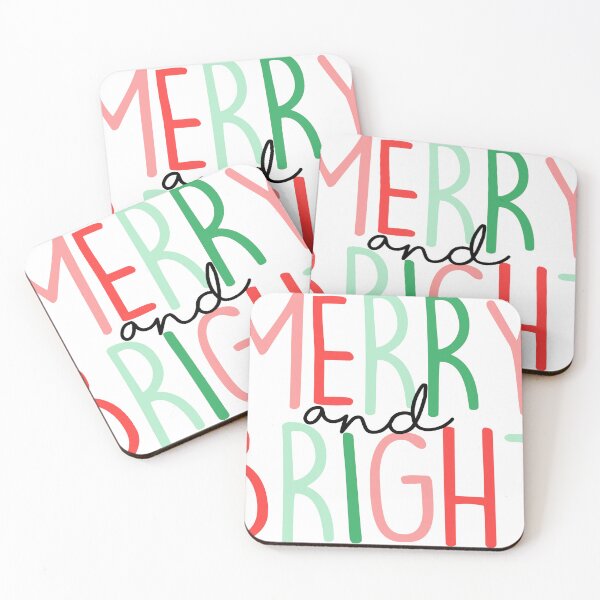 Item preview, Merry and Bright fine line farmhouse, red and green Christmas design designed and sold by mnkygirl13.