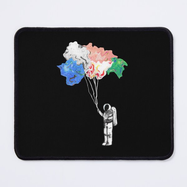 Item preview, cute astronaut holding onto abstract balloons designed and sold by MadeByStorm.