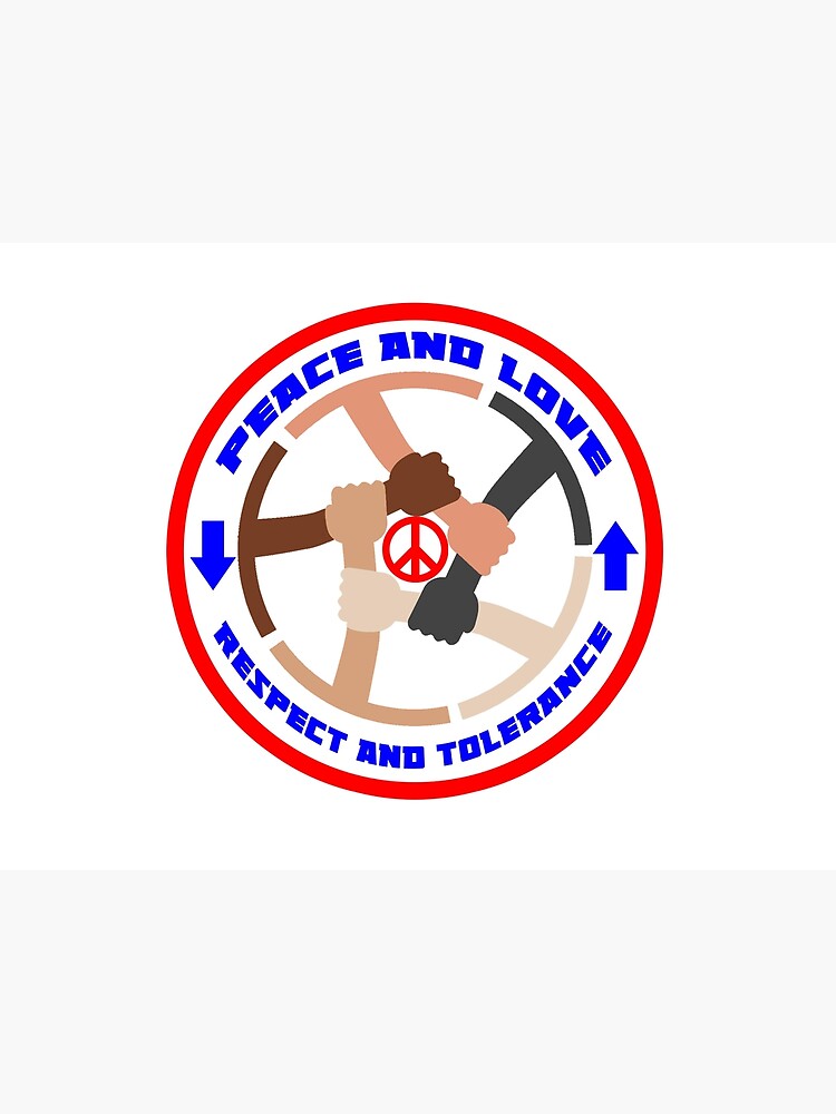 “T-shirts with peace and tolerance logo” Art Print for Sale by