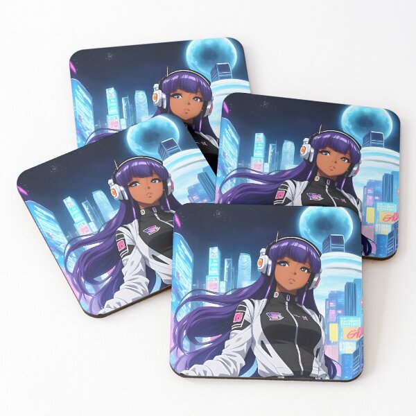 Item preview, Moonlit Boulevard | Black Anime Girl designed and sold by blackanimemecca.