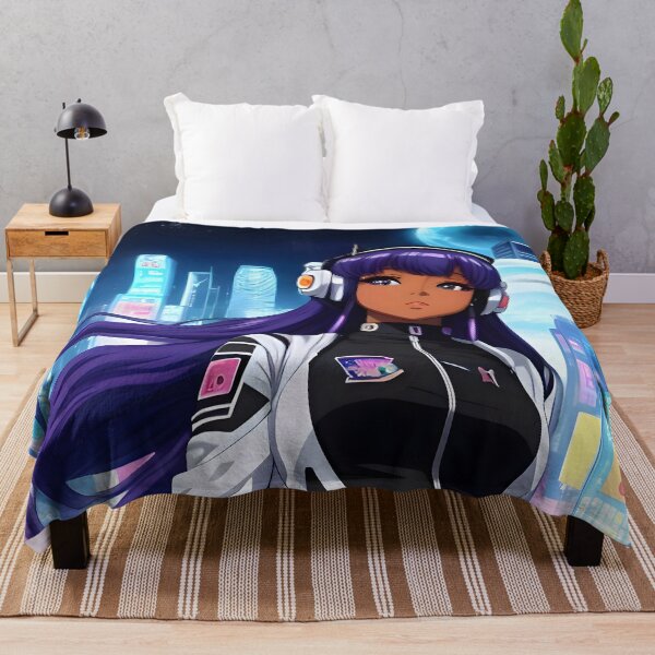 Item preview, Moonlit Boulevard | Black Anime Girl designed and sold by blackanimemecca.