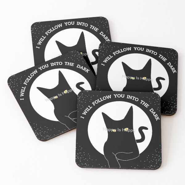 Item preview, Death cab for cutie, black cat with yellow eyes into the dark designed and sold by RoguesAndKnavee.