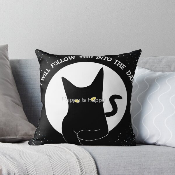 Item preview, Death cab for cutie, black cat with yellow eyes into the dark designed and sold by RoguesAndKnavee.