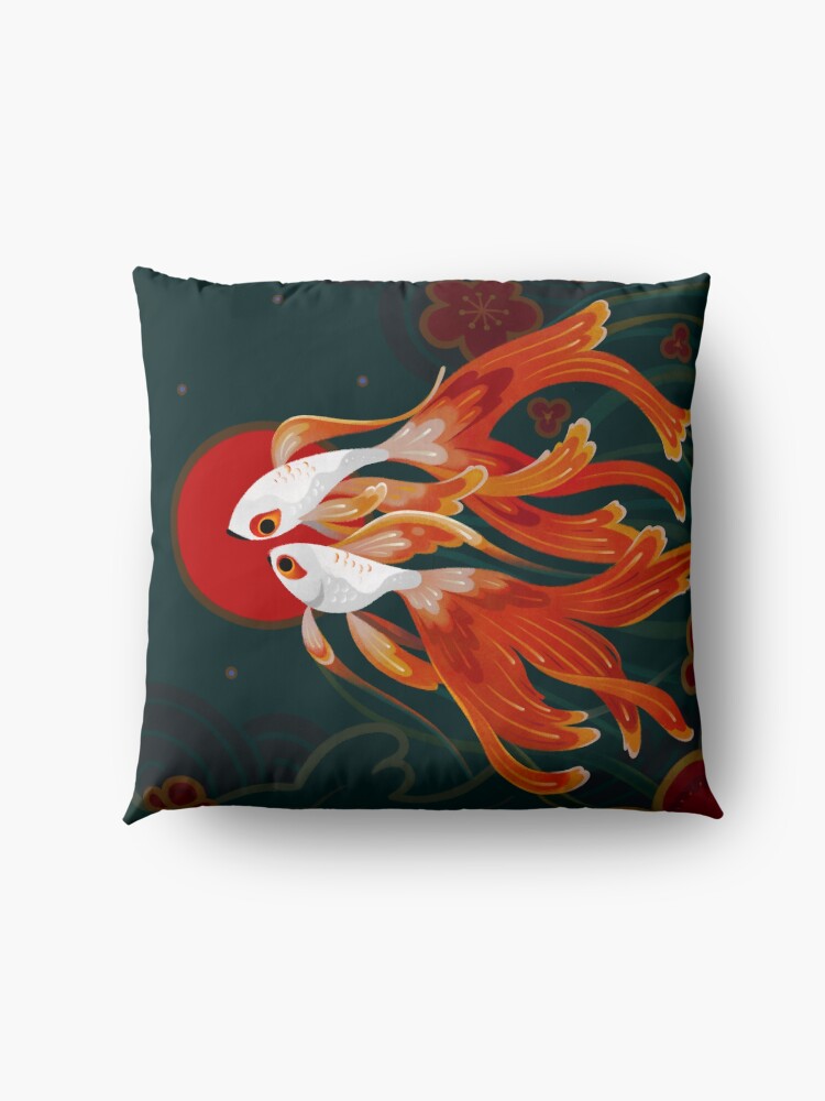 Alternate view of Two comets Floor Pillow