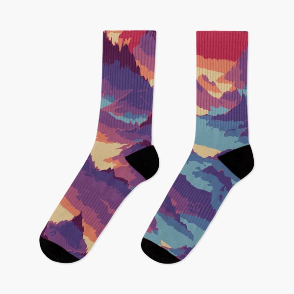 Item preview, Vintage Abstract Mountain Illustration:- Abstract Landscape Illustration of Mountain Scenery designed and sold by typoinspired.