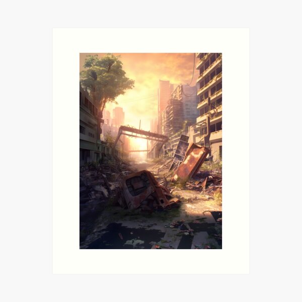 An Abandoned Waste of A City Art Print