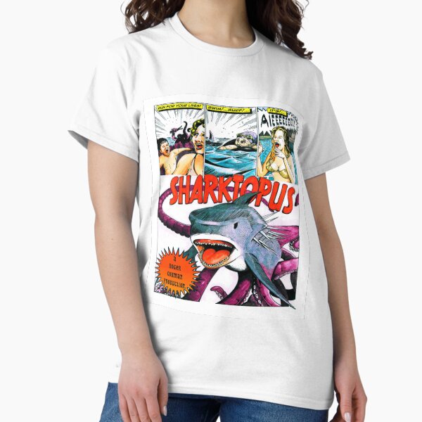 Item preview, Sharktopus Poster (Retro wash edition) designed and sold by giftgasdjinn.