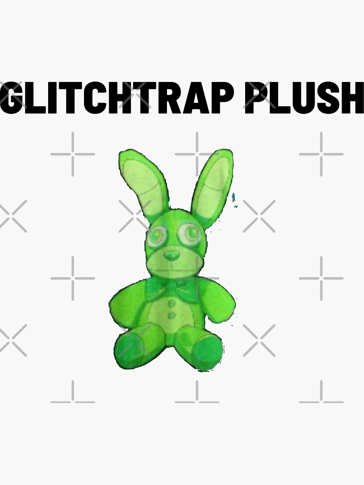 Glitchtrap plush Sticker for Sale by an-icyhot