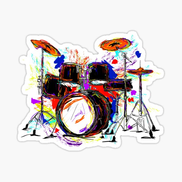 Drum Design Stickers, Unique Designs