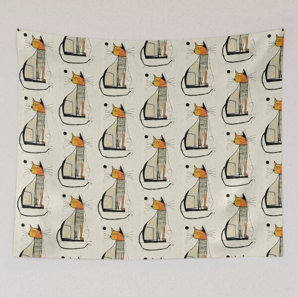 Item preview, Orange Cat Composition Art  designed and sold by CosyDesign.
