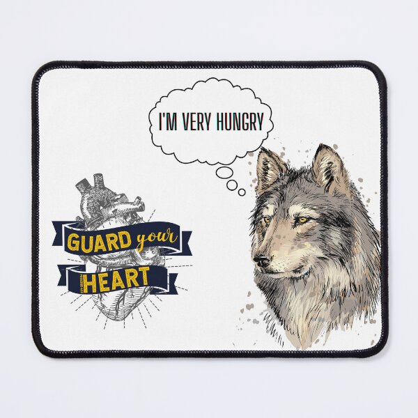 Item preview, Guard your Heart from the Hungry Wolf #animals #forest designed and sold by PixelPizzazz.