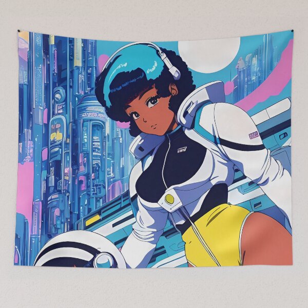 Item preview, Spacepunk Reverie | Black Anime Girls designed and sold by blackanimemecca.