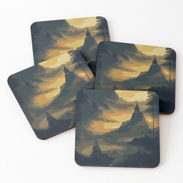 Item preview, Vintage Abstract Mountain Illustration:- Abstract Landscape Illustration of Mountain Scenery designed and sold by typoinspired.