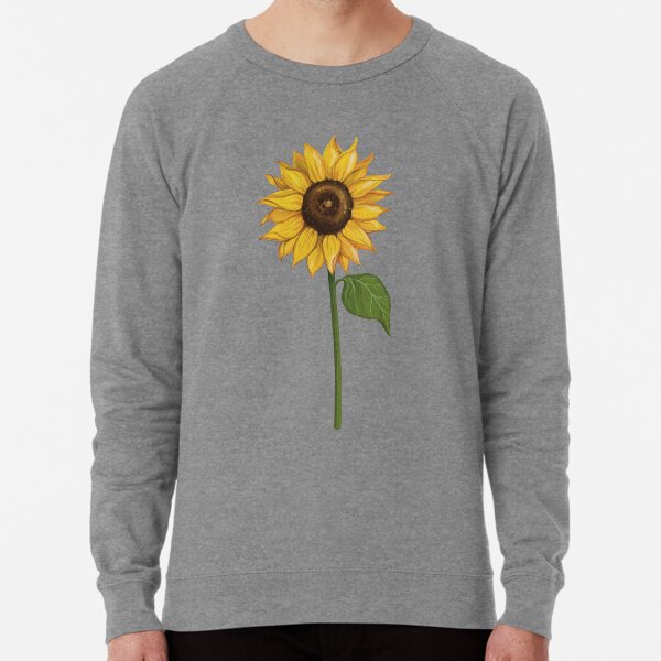 A Single Blooming Sun Flower Lightweight Sweatshirt