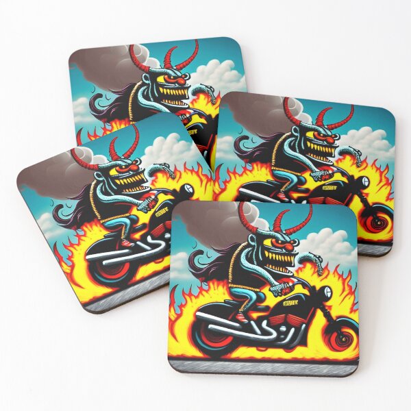 Item preview, Devil Biker Flames Cartoon Demon designed and sold by Anticulture.