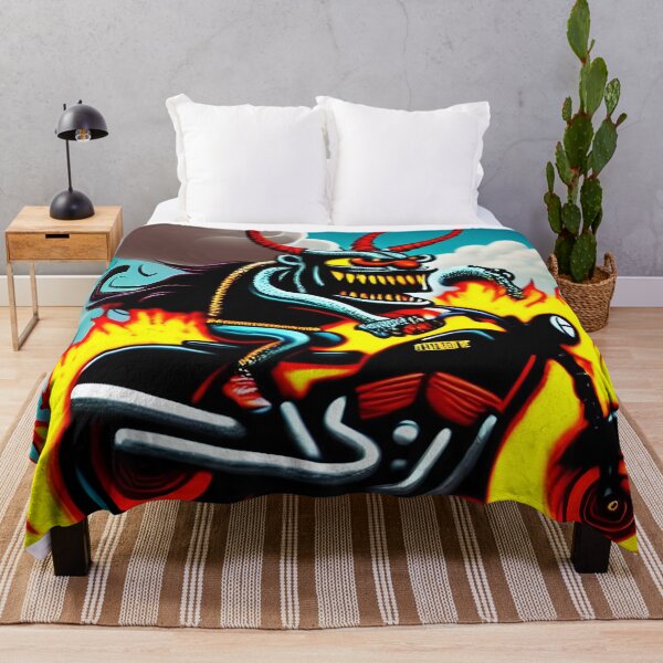 Item preview, Devil Biker Flames Cartoon Demon designed and sold by Anticulture.