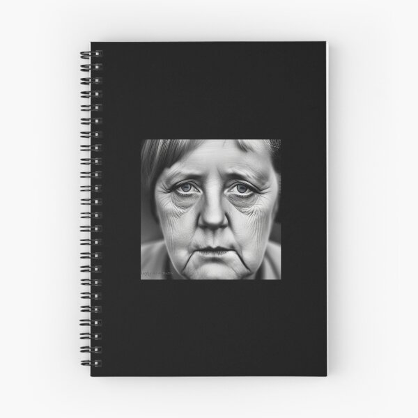 Item preview, Angela Merkel (black and white portrait) designed and sold by UglyAIArtwork.