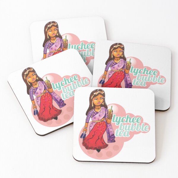 Item preview, A Woman and her lychee bubble tea designed and sold by umasharda.