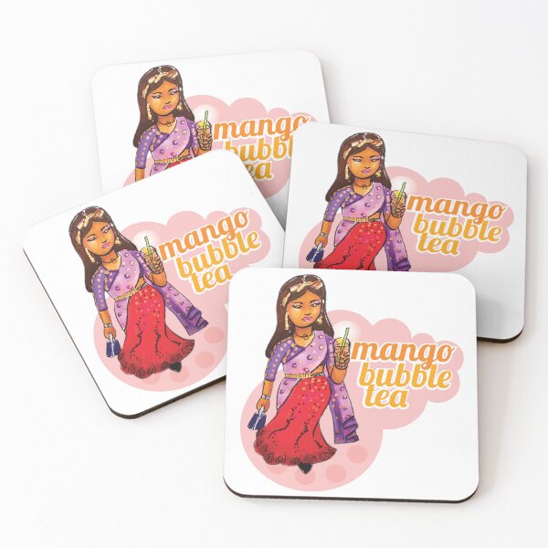 Item preview, A Woman and her mango bubble tea designed and sold by umasharda.