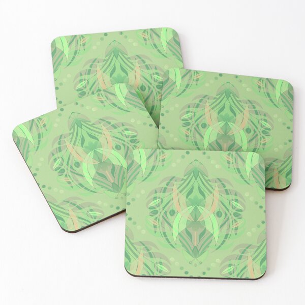 Item preview, ABSTRACT DELIGHT Jungle green designed and sold by Carina Parry Studios.