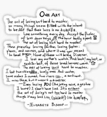 One Art poem Sticker