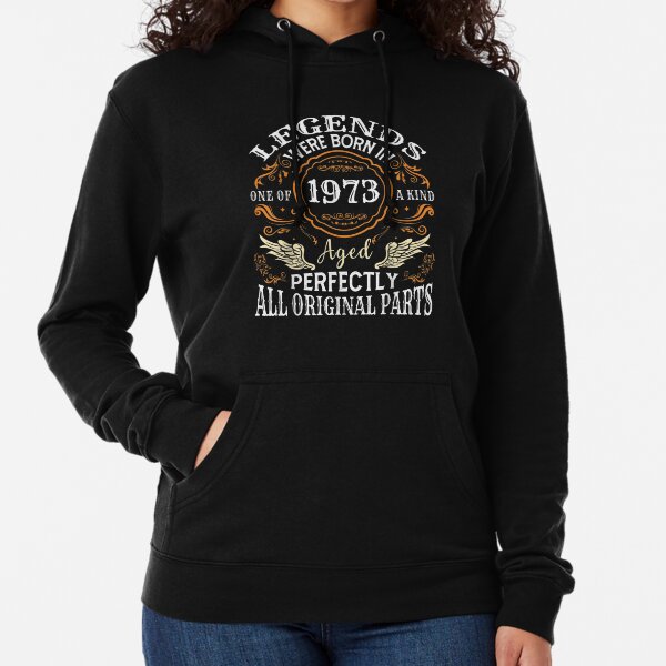 50th Birthday Tee Vintage Legends Born In 1973 50 Years Old Lightweight Hoodie