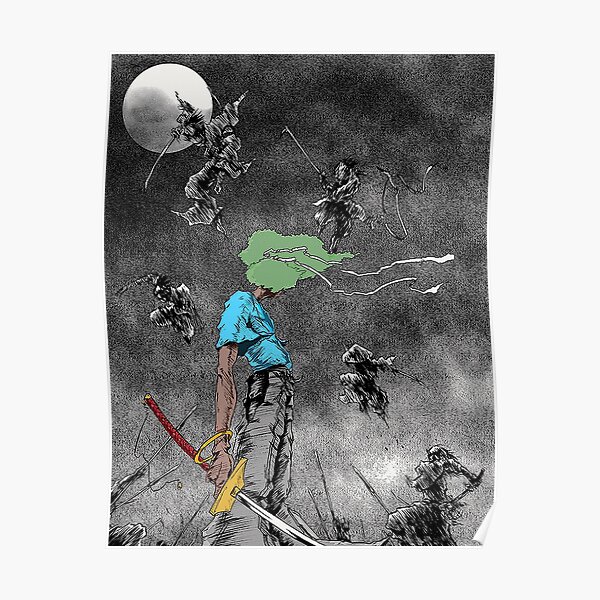 Afro Samurai Posters Redbubble - jump roblox climber koji