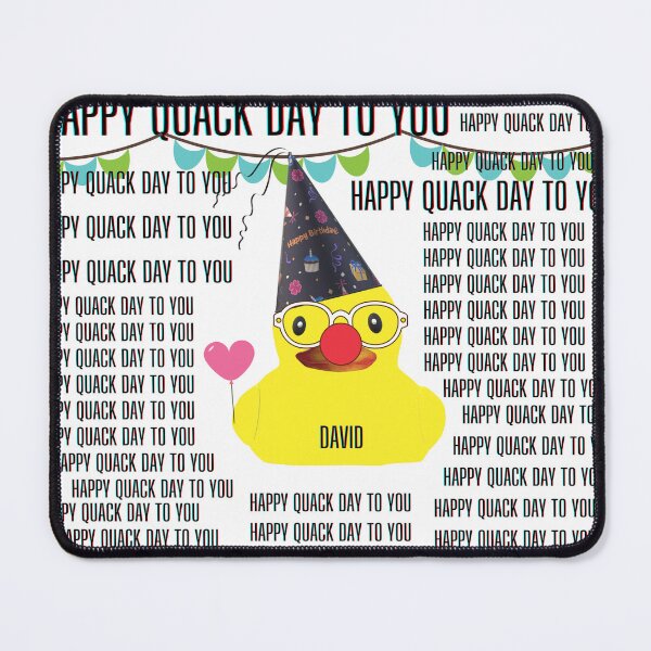 Item preview, Happy Quack day to you - Birthday parody with rubber duck wearing glasses and clown nose for David designed and sold by PixelPizzazz.