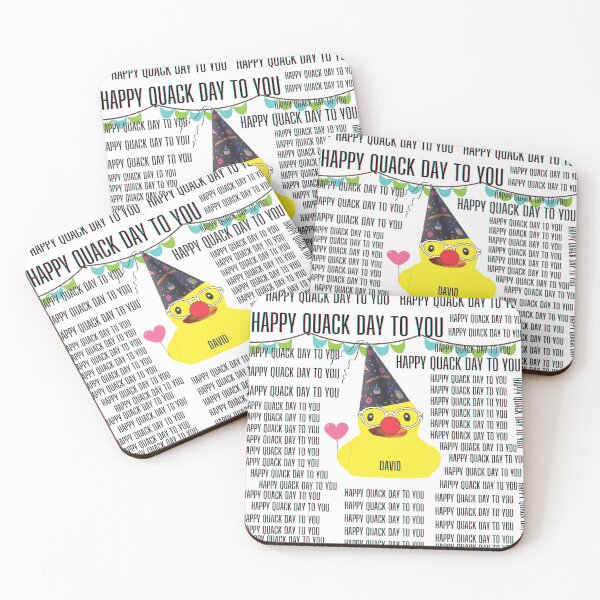 Item preview, Happy Quack day to you - Birthday parody with rubber duck wearing glasses and clown nose for David designed and sold by PixelPizzazz.