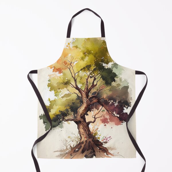Artikelvorschau, Colorful Watercolor Oak Tree Art for Home and Office Decor entworfen und verkauft von DafGole.