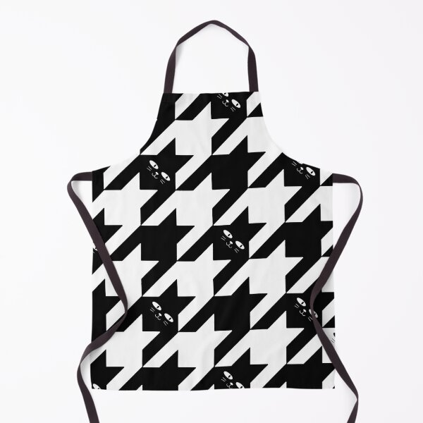 Item preview, black white cat houndstooth  designed and sold by Gossip Rag.