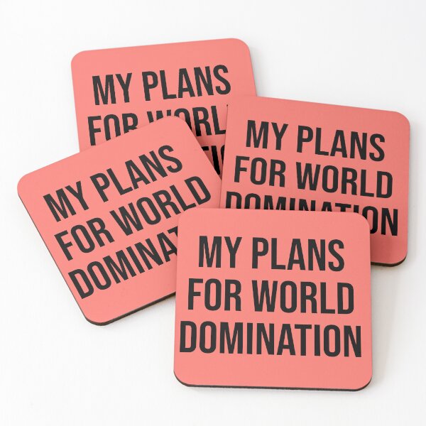Item preview, My Plans For World Domination Funny designed and sold by Sour Soul.