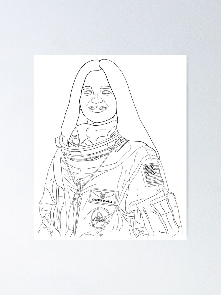How to draw Kalpana Chawla face sketch drawing step by step - YouTube