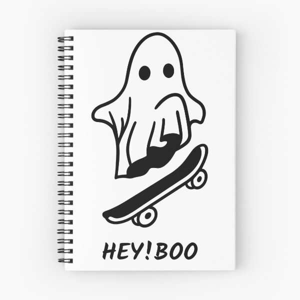 Item preview, Funny Ghost Skateboarder Hey Boo designed and sold by mkzmerch.