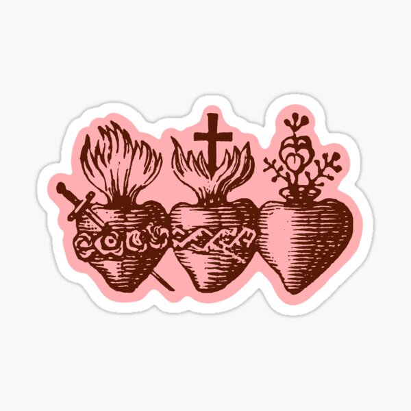 Holy Hearts of Jesus, Mary, and Joseph Sticker
