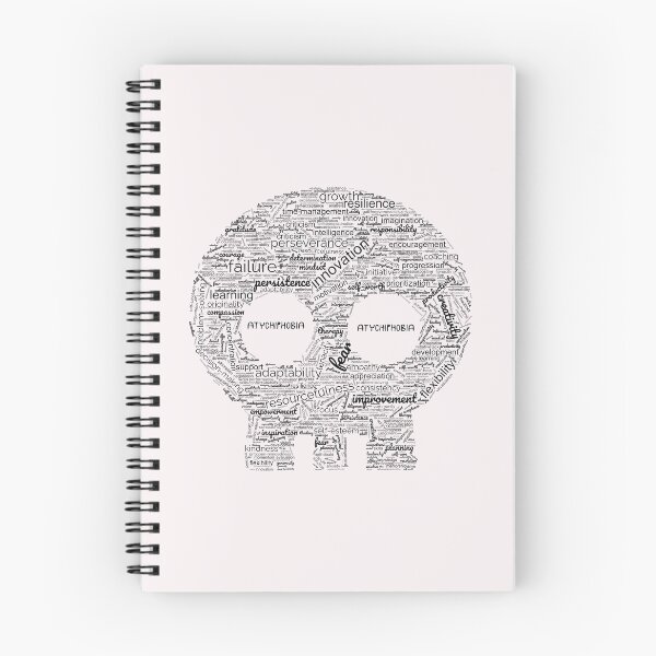 Item preview, Atychiphobia (Fear of Failure, Fear of Not Being Good Enough) Skull  designed and sold by ZingAndPep.