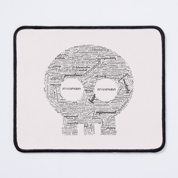 Item preview, Atychiphobia (Fear of Failure, Fear of Not Being Good Enough) Skull  designed and sold by ZingAndPep.