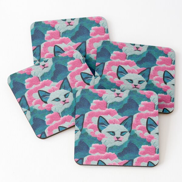 Item preview, Kitty Wearing Blue Eye Shadow designed and sold by KittyWooWoo.