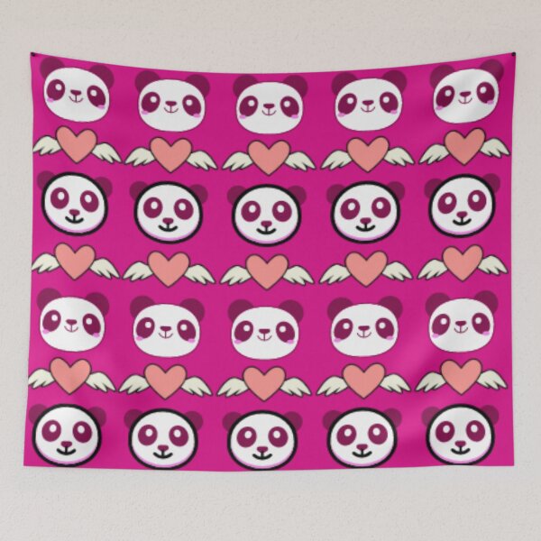 Item preview, Cute Panda with Heart Pattern designed and sold by DreamBigShirts.