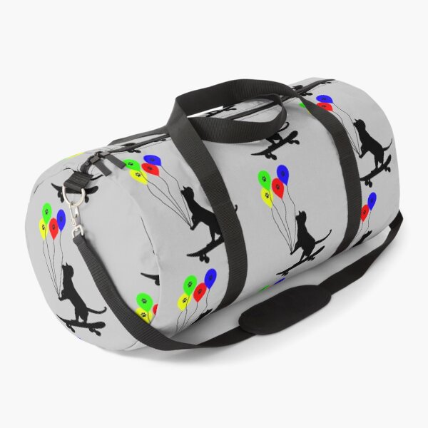 Item preview, Colorful Ballon &  skateboarding cat designed and sold by UniqueDesignHub.