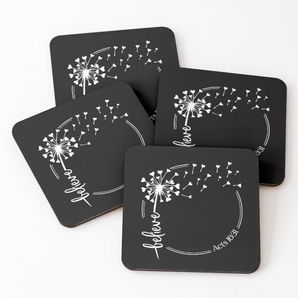 Item preview, Christian Dandelion design - believe - Acts 16:31 designed and sold by simplydesignart.